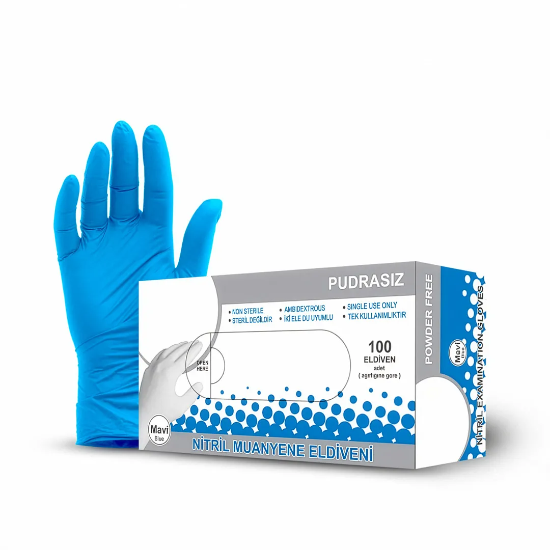 Nitril Eldiven Mavi Xl 100 Ad