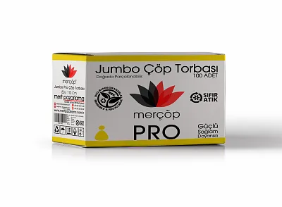 Merçöp Jumbo Pro Çöp Torbası 100 Ad Sarı - Görsel 2