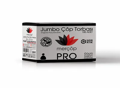 Merçöp Jumbo Pro Çöp Torbası 100 Ad Siyah Bio - Görsel 2