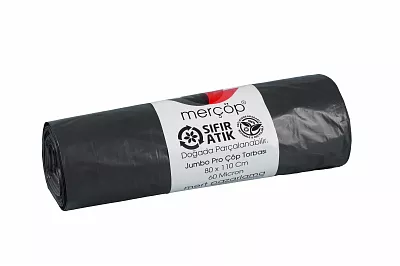 MERÇÖP JUMBO PRO ÇÖP TORBASI 100 AD SİYAH BİO