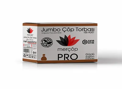 Merçöp Jumbo Pro Çöp Torbası 100 Ad Kahverengi - Görsel 2