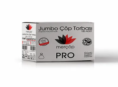 Merçöp Jumbo Pro Çöp Torbası 100 Ad Beyaz - Görsel 2