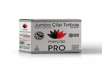 Merçöp Jumbo Pro Çöp Torbası 100 Ad Gri - Görsel 2