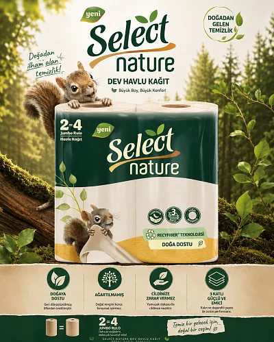 Select Nature Jumbo Kağıt Havlu 12'li Rulo - Görsel 2