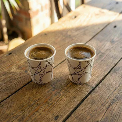 Karton Bardak 4 Oz Desenli - Görsel 3