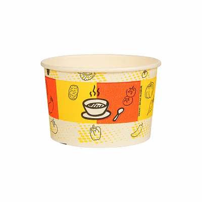 Karton Kase Çorba 16 Oz Desenli - Görsel 2
