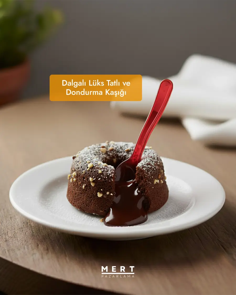 🍨 Dalgalı Lüks Tatlı & Dondurma Kaşığı ile Tatlılarınıza Hak Ettiği Zarafeti Katın! ✨