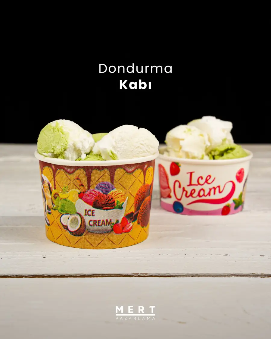 🍨 Karton Dondurma Kabı – Göze Hitap Eden Pratik Sunum ❄️