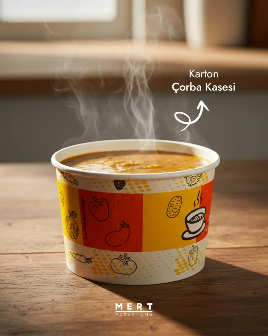 Sıcak Sunumlarınıza Konfor ve Kalite Katan Karton Çorba Kaseleri 🍲🔥